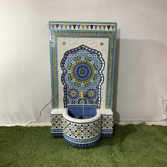 Moroccan Zellige Fountain – Handcrafted Elegance
