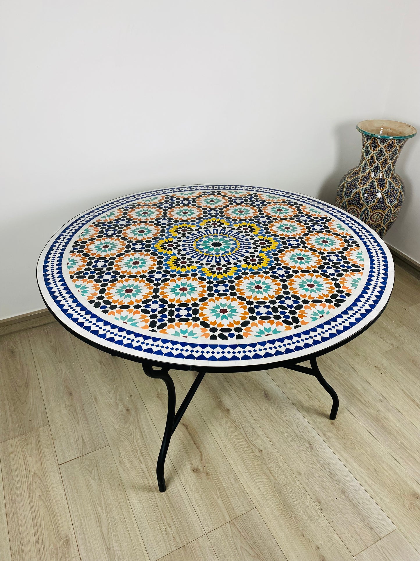 Handmade Moroccan Zellige Mosaic Table – A Timeless Masterpiece