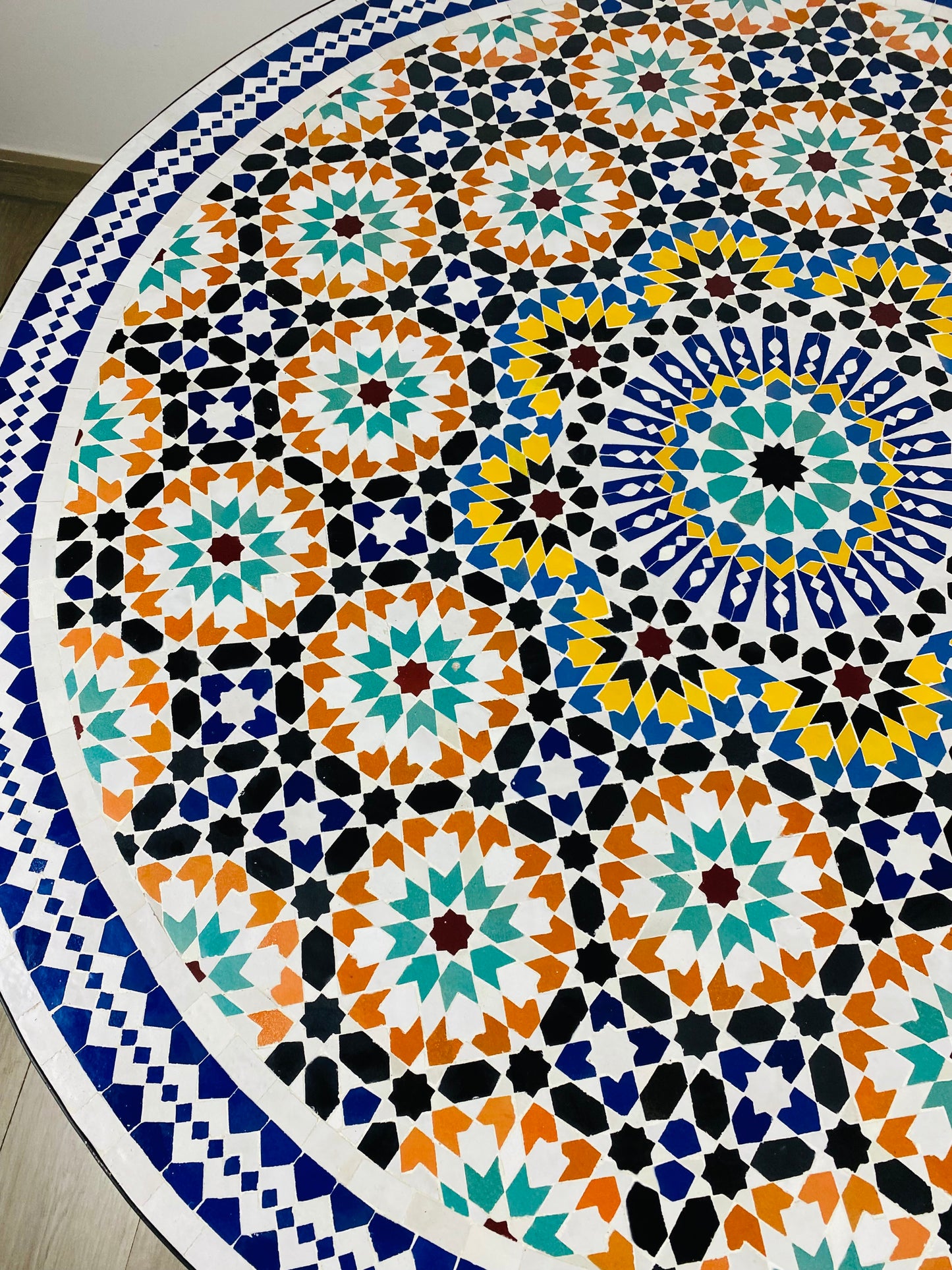 Handmade Moroccan Zellige Mosaic Table – A Timeless Masterpiece