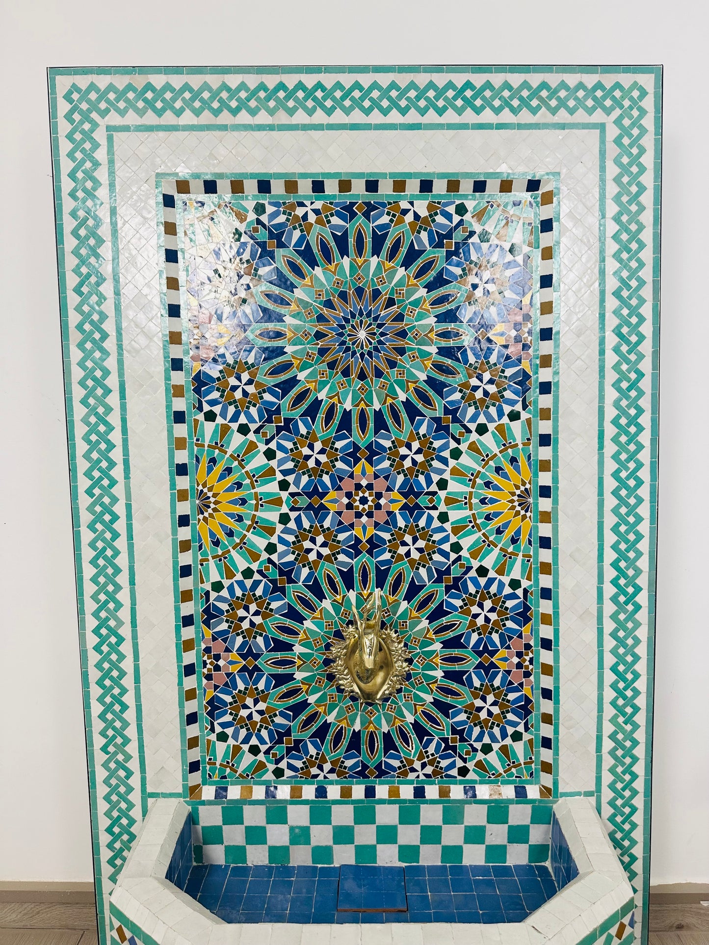 Turquoise Radiance Moroccan Fountain – A Timeless Masterpiece