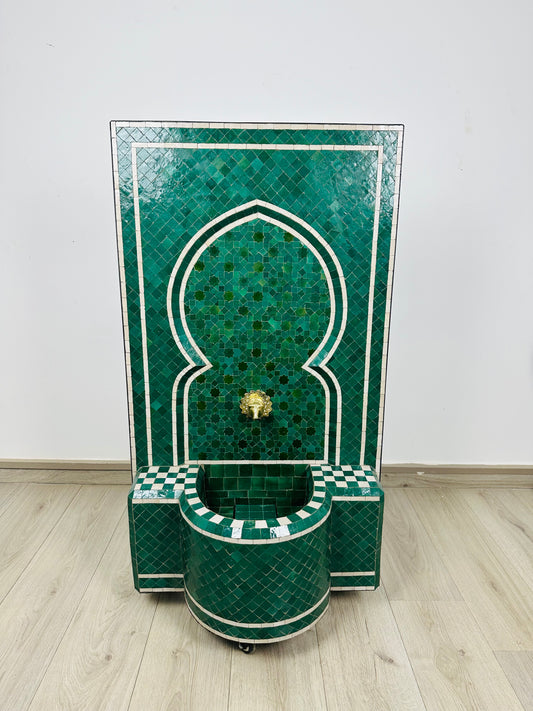 Emerald Green Moroccan Fountain – Classic Elegance & Timeless Craftsmanship