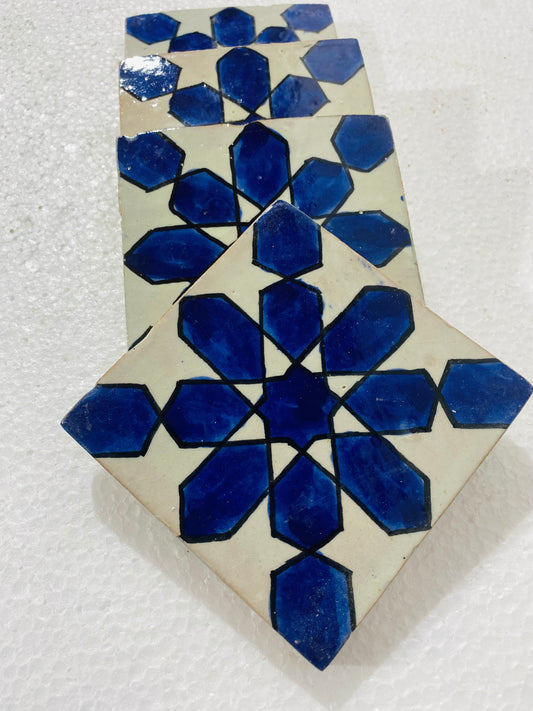 Sapphire Star Moroccan Zellige Tiles