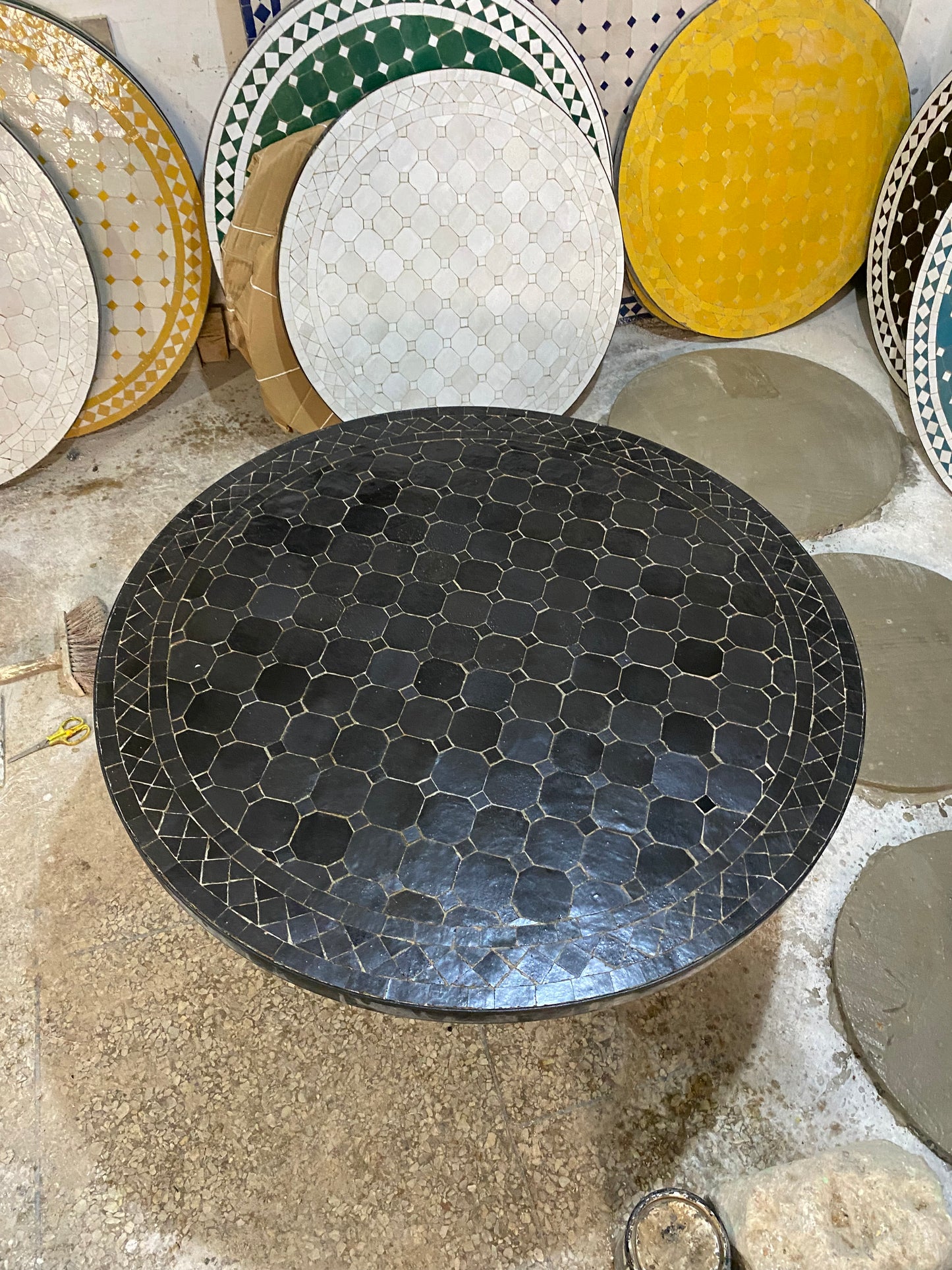 Midnight Elegance Mosaic Table