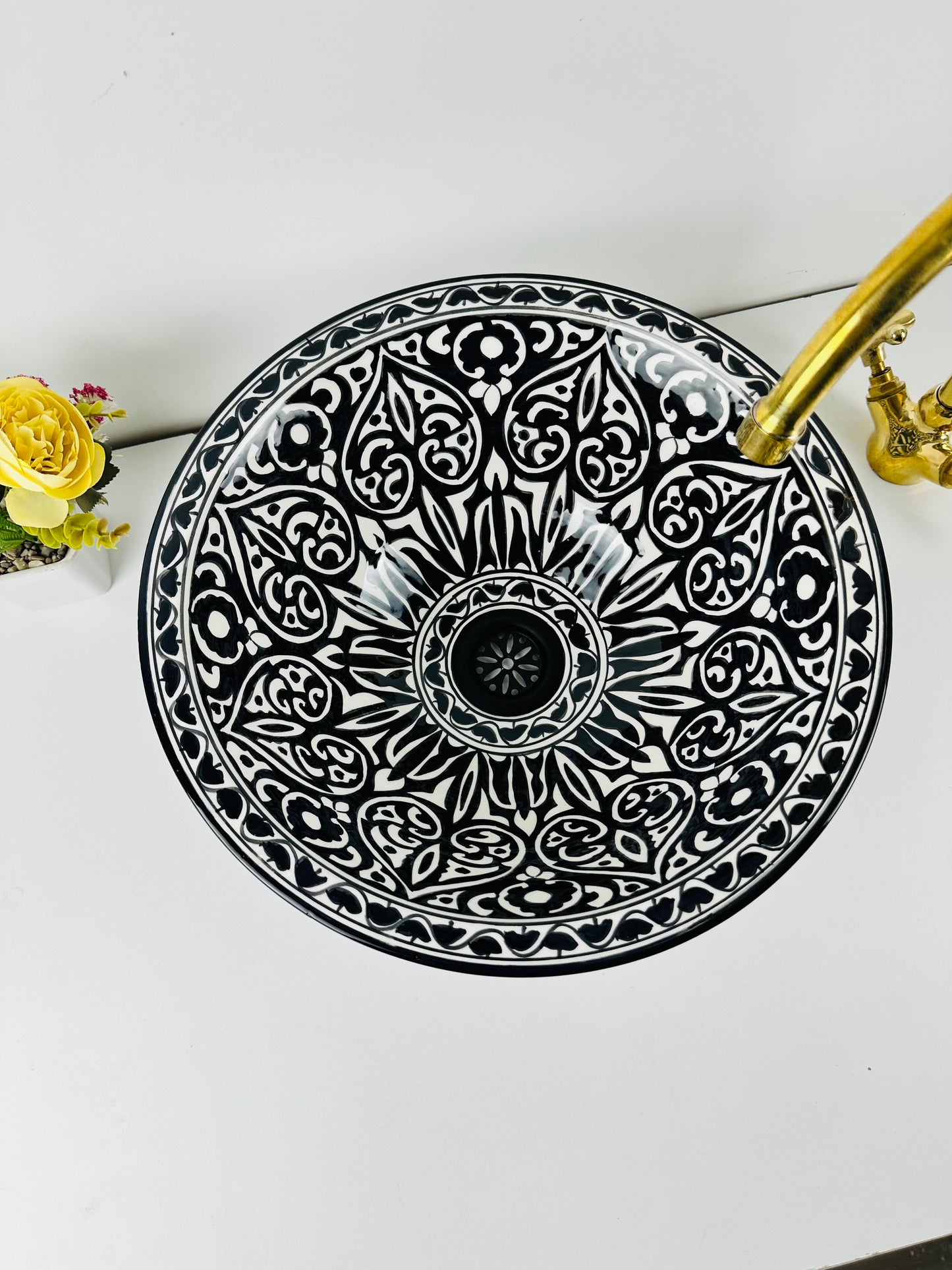 Stegun Black Bathroom Vessel Sink