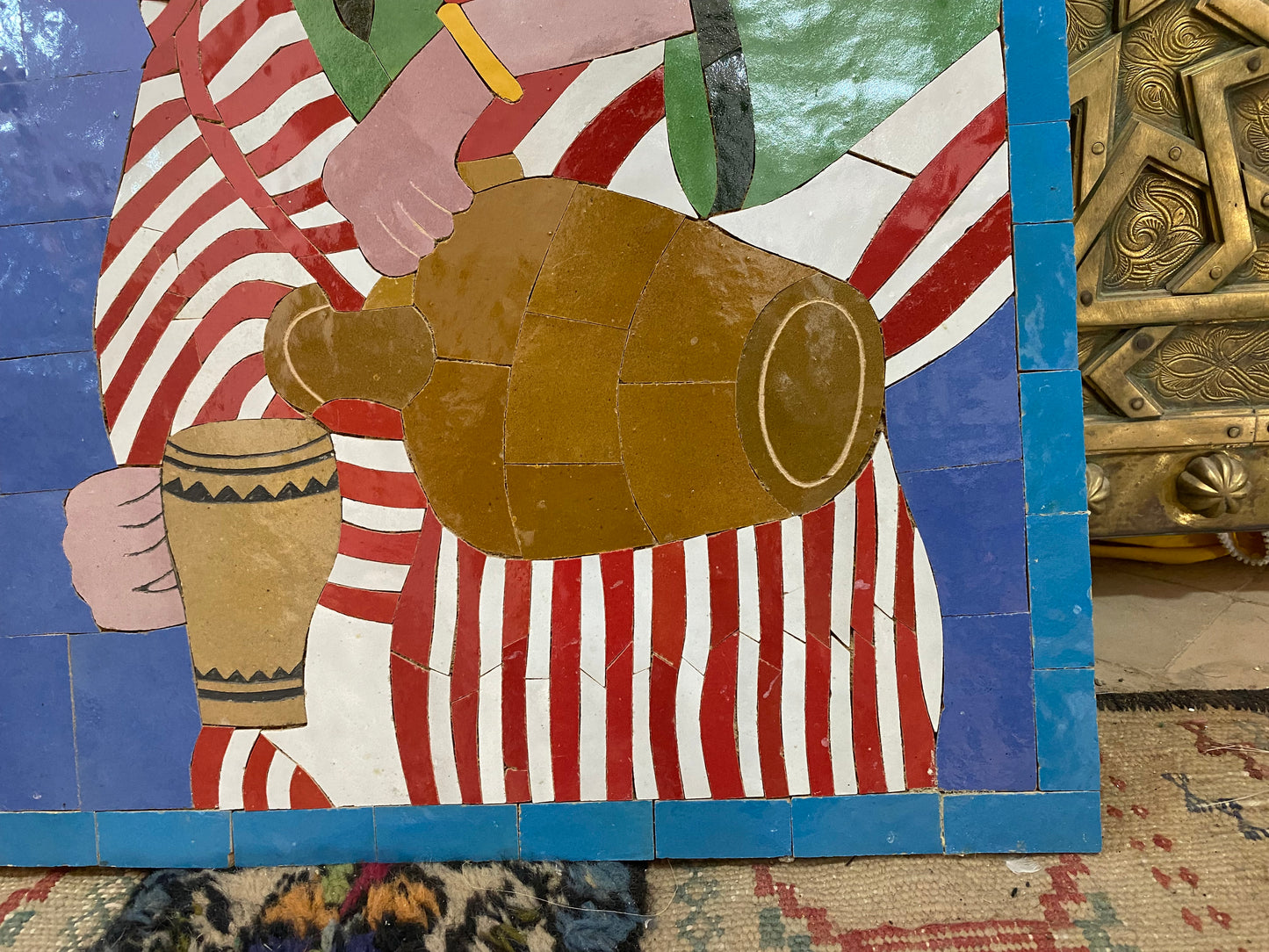 Mosaic Artwork: Moroccan Water Bearer – A Symbol of Generosity