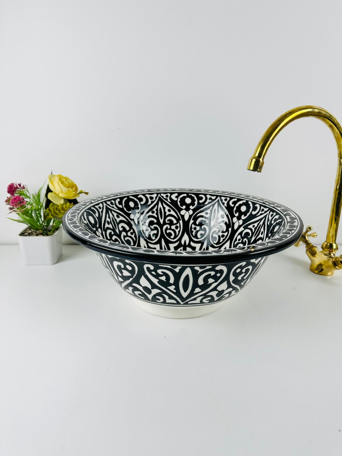 Stegun Black Bathroom Vessel Sink