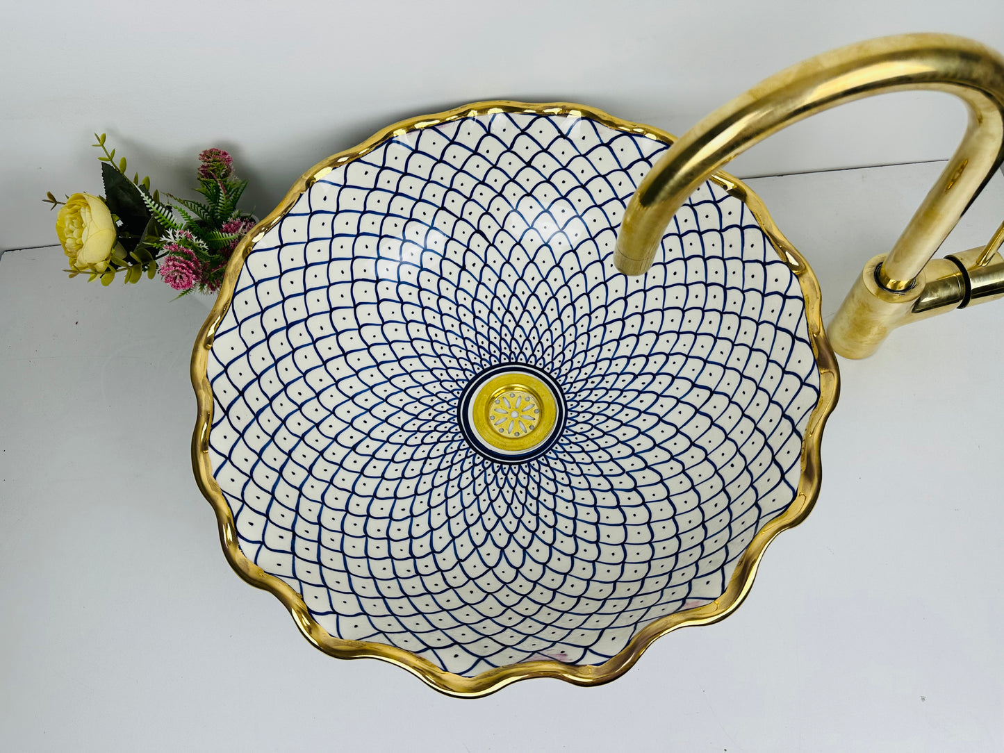 Golden Ceramic Sink