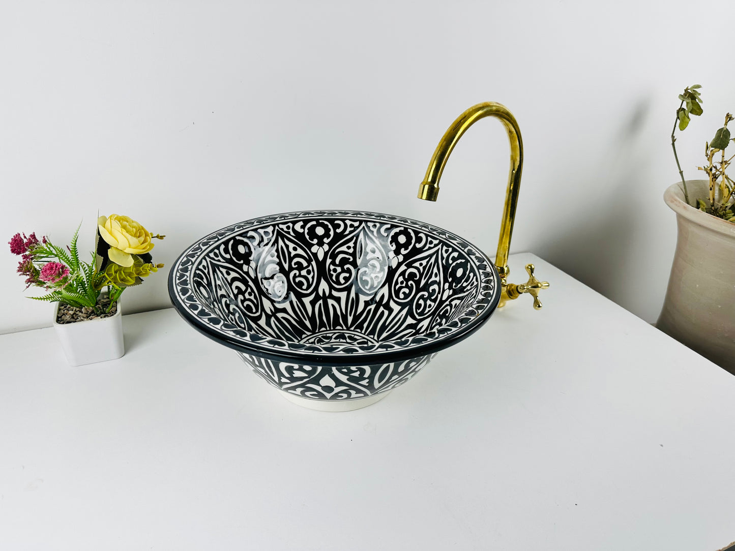 Stegun Black Bathroom Vessel Sink