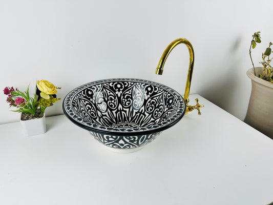 Stegun Black Bathroom Vessel Sink