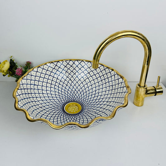 Golden Ceramic Sink