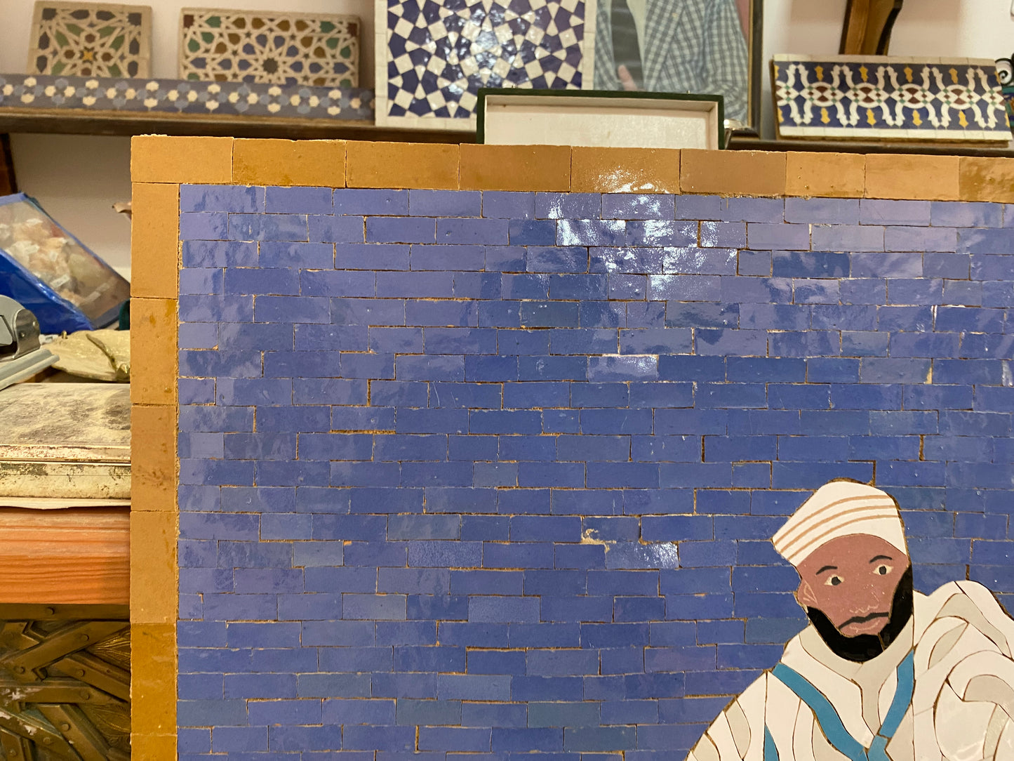 Mosaic Artwork: Moroccan Tbourida Warrior – A Legacy of Strength