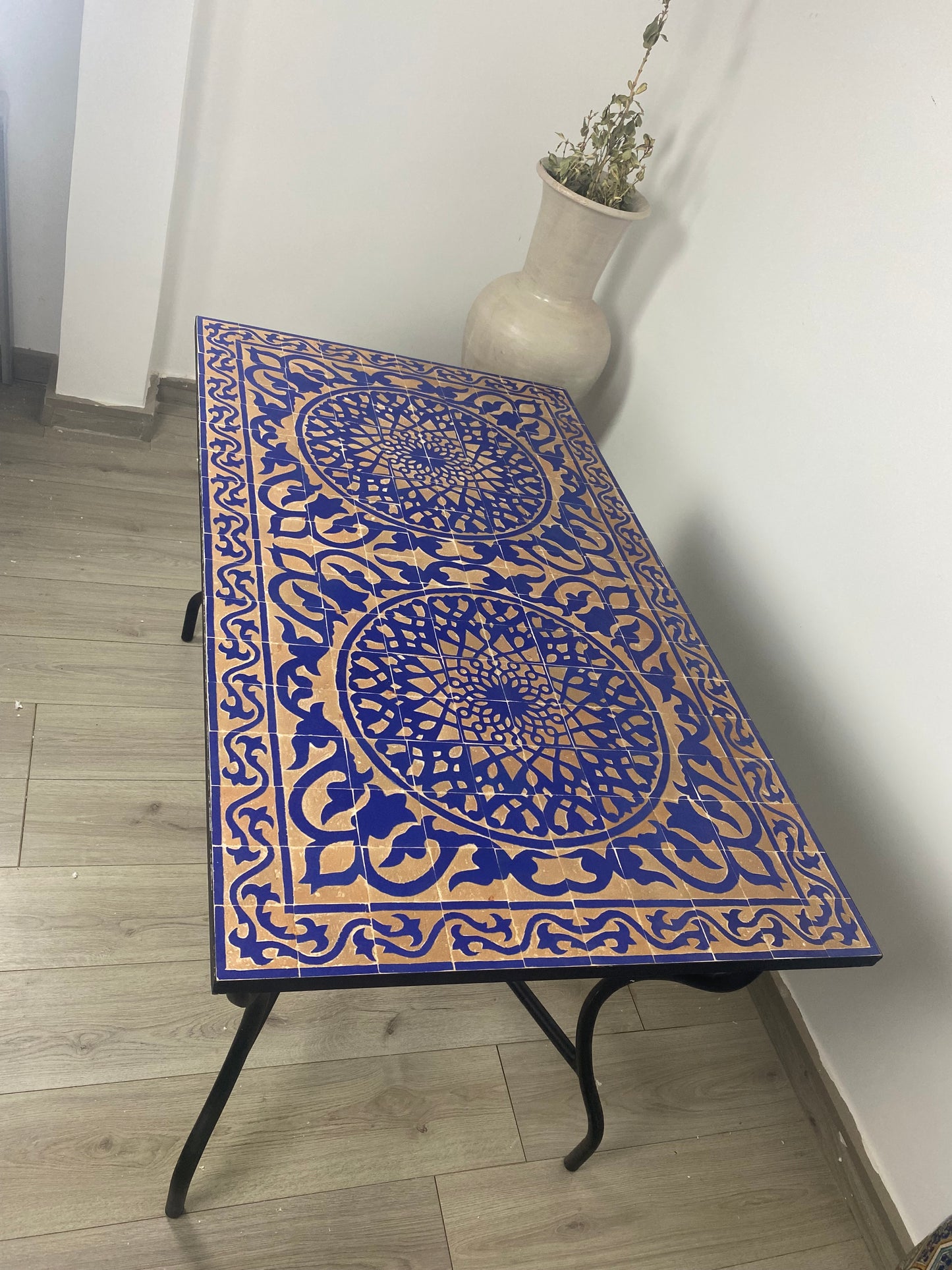Handmade Moroccan Zellige Mosaic Table – Royal Elegance & Artistry