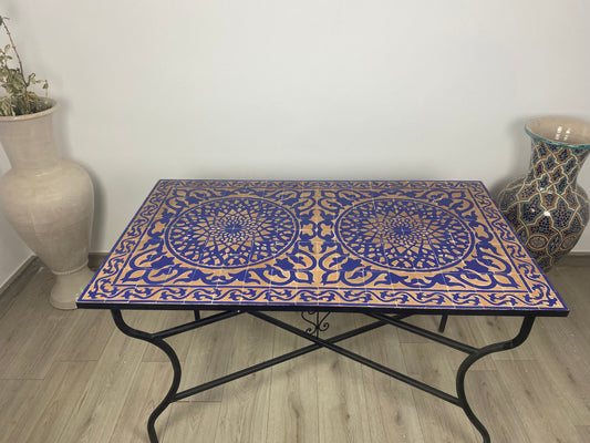 Handmade Moroccan Zellige Mosaic Table – Royal Elegance & Artistry