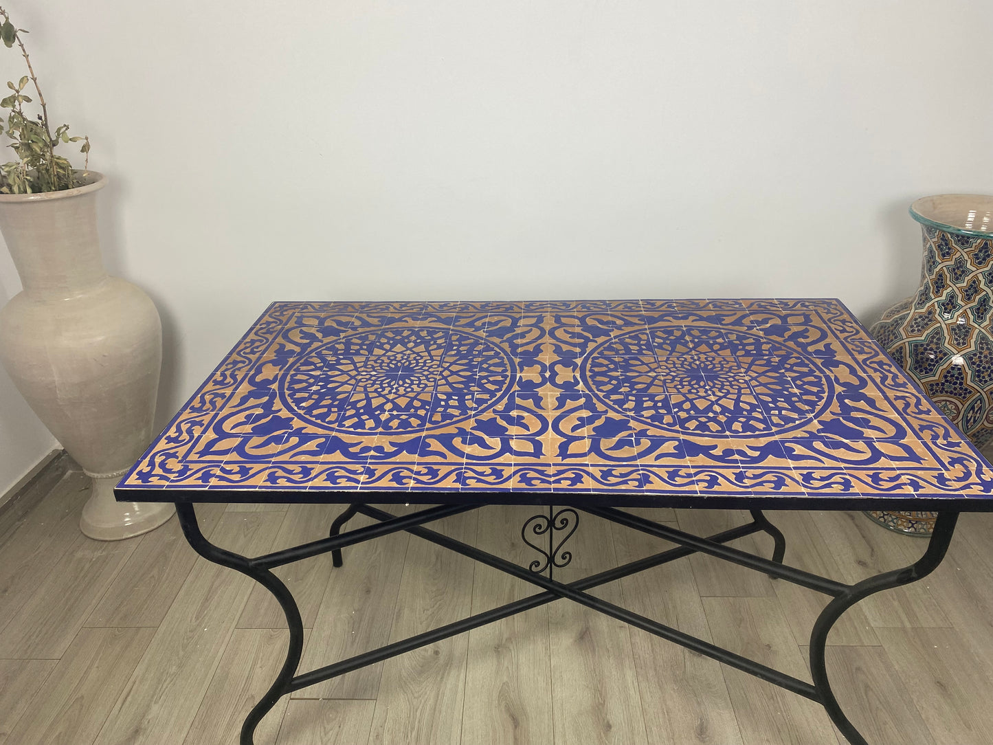 Handmade Moroccan Zellige Mosaic Table – Royal Elegance & Artistry