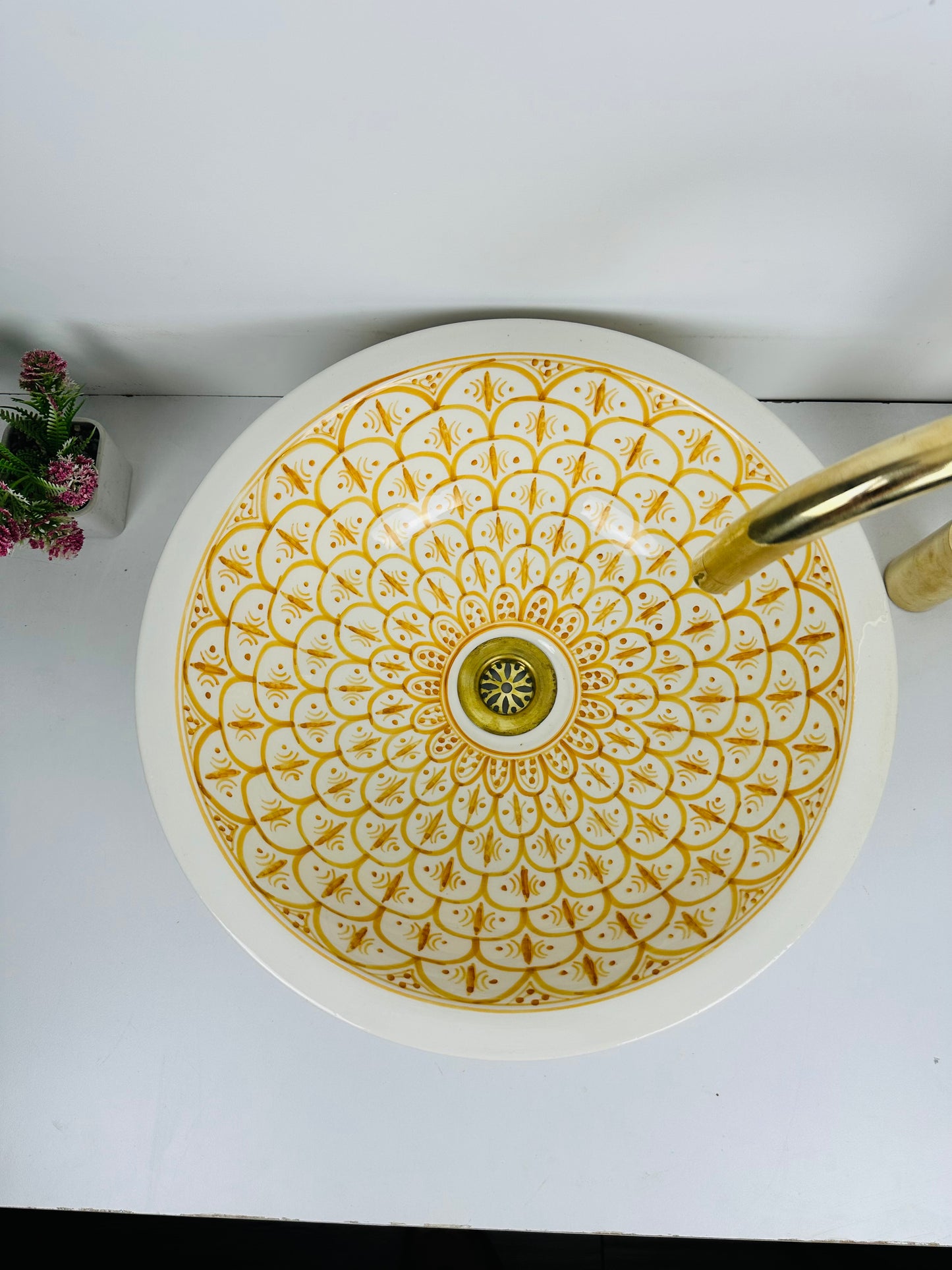 Tangerine Dream: Handcrafted Ceramic Sink in Bright Tangerine color