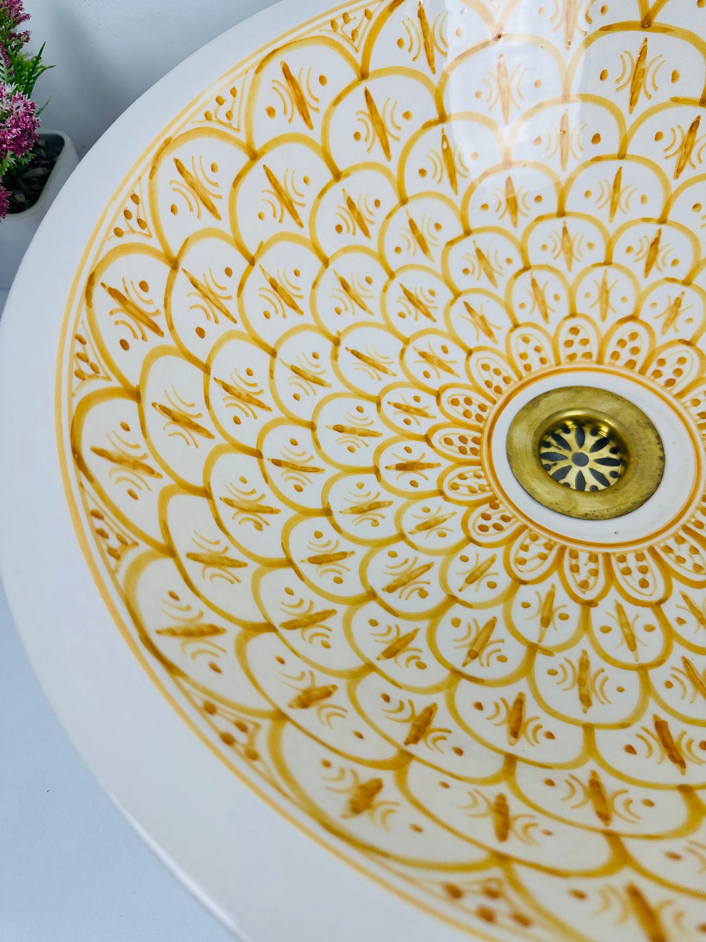 Tangerine Dream: Handcrafted Ceramic Sink in Bright Tangerine color