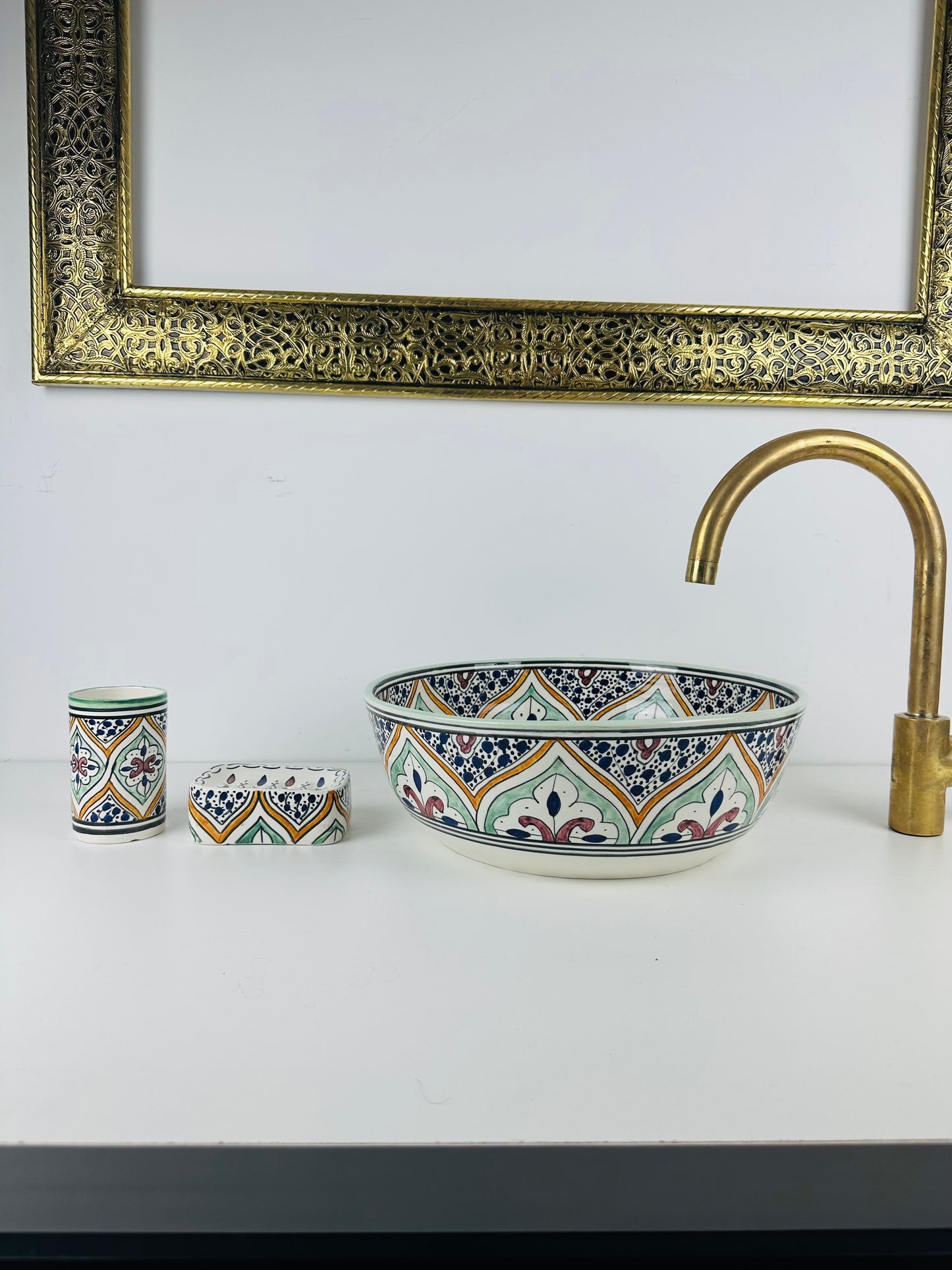 Colorburst Brilliance: Handmade Multicolor Ceramic Sink