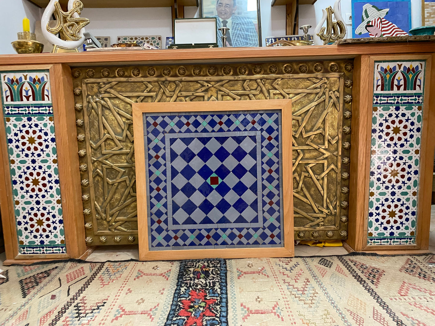 Royal Blue Elegance – Moroccan Zellige Mosaic Art