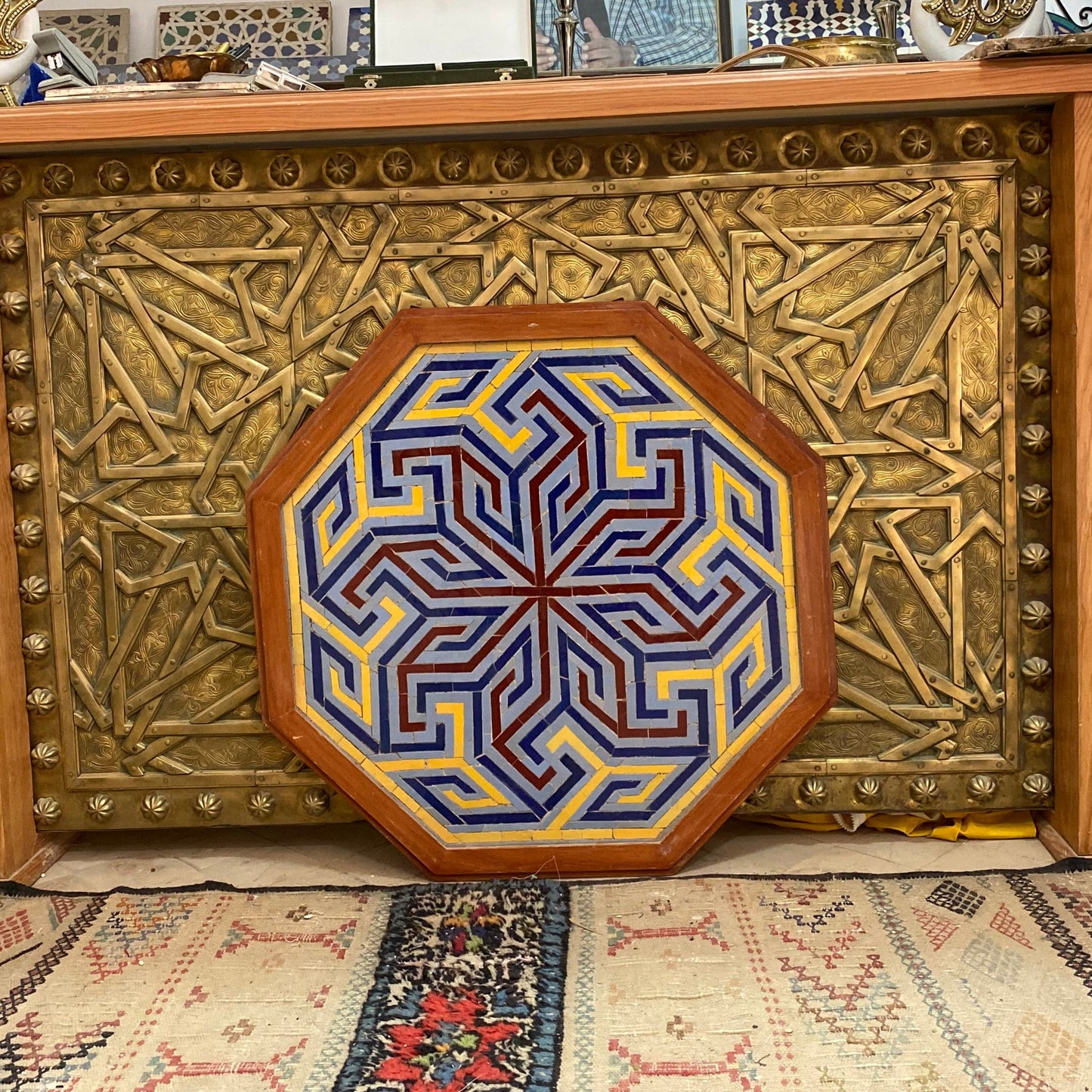 Geometric Harmony Mosaic – Moroccan Zellige Art