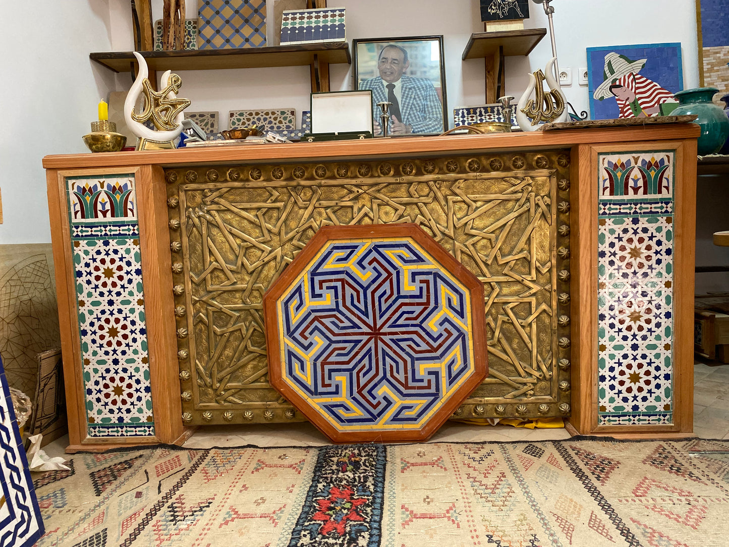 Geometric Harmony Mosaic – Moroccan Zellige Art