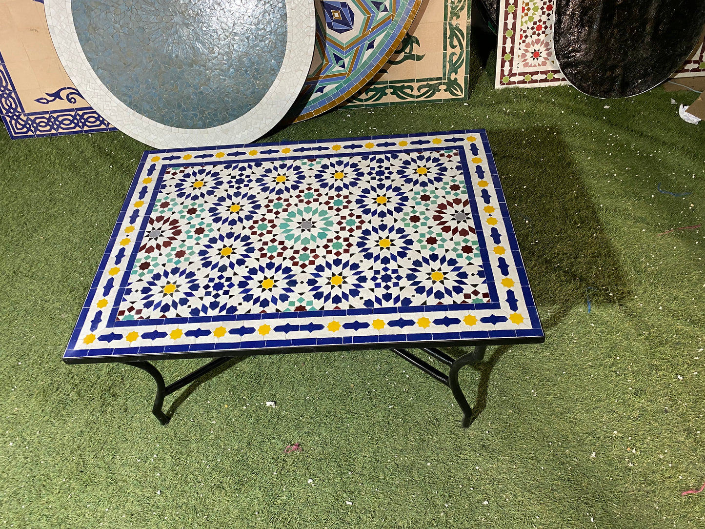 Handmade Moroccan Zellige Mosaic Table – A Timeless Work of Art