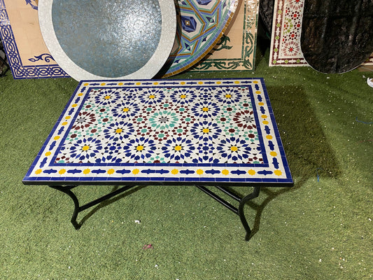 Handmade Moroccan Zellige Mosaic Table – A Timeless Work of Art