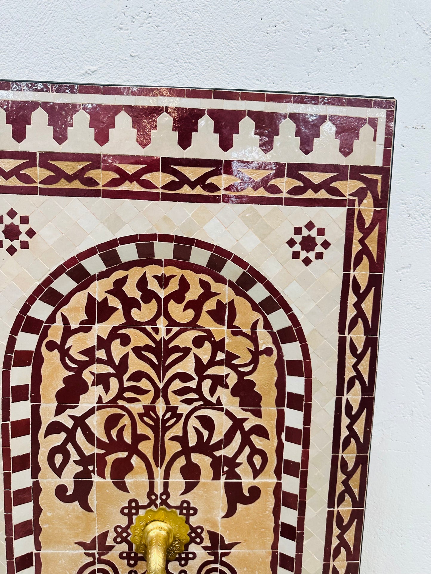 Handcrafted Moroccan Zellige Fountain – Earthy Elegance & Timeless Design