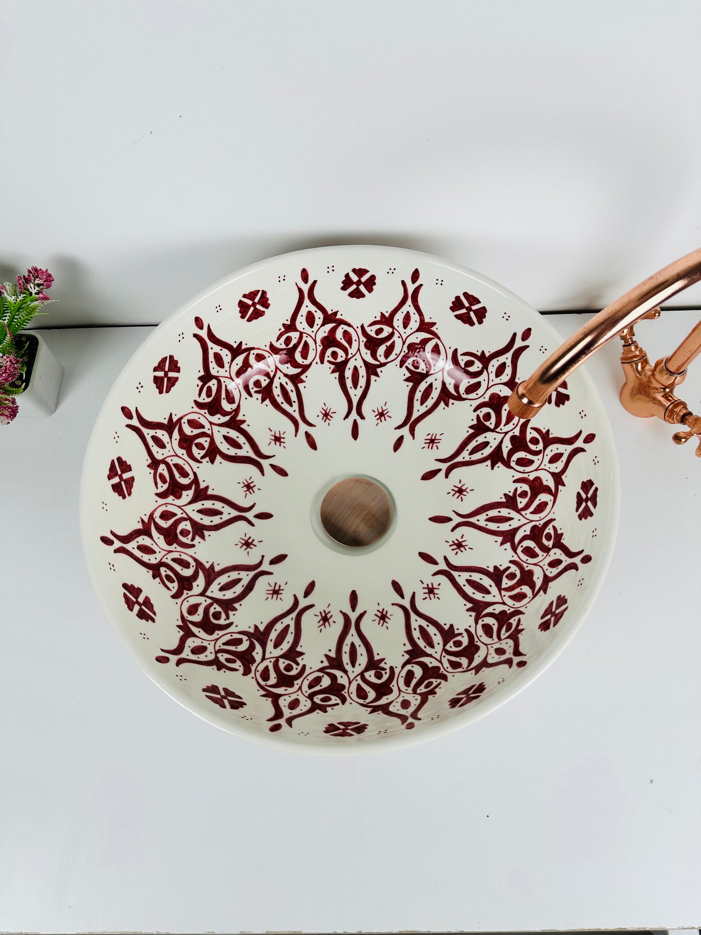 Crimson Vine Decorative Bathroom Sink
