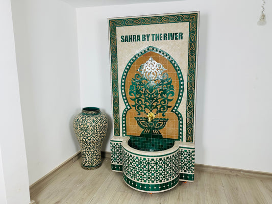 Personalized Moroccan Zellige Fountain – Timeless Elegance