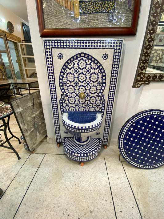 Handmade Moroccan Zellige Fountain – A Masterpiece of Timeless Elegance