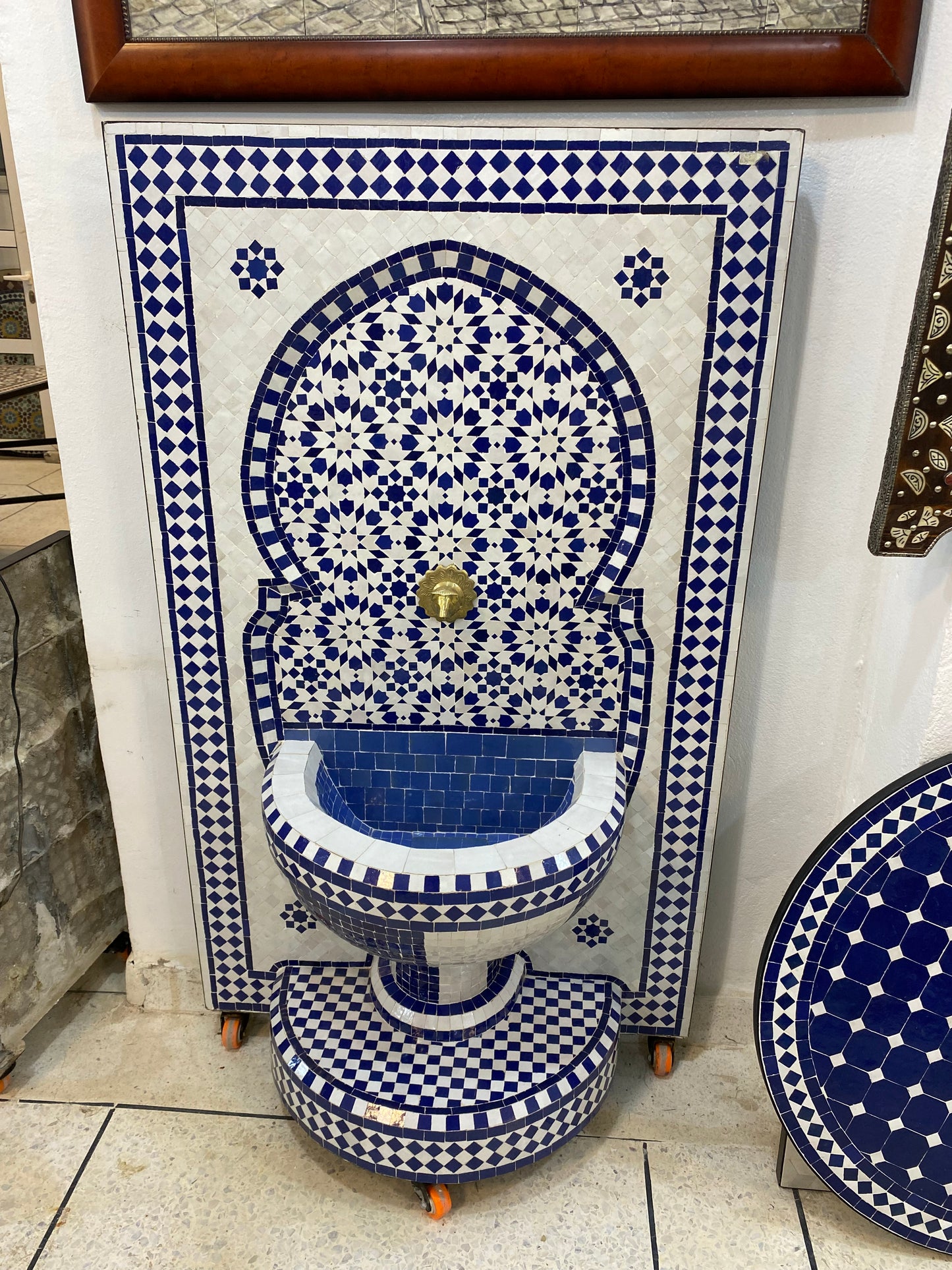 Handmade Moroccan Zellige Fountain – A Masterpiece of Timeless Elegance