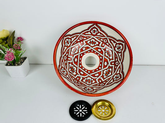 Brick Red Charm: Handcrafted Ceramic Sink in Red Brick Hue