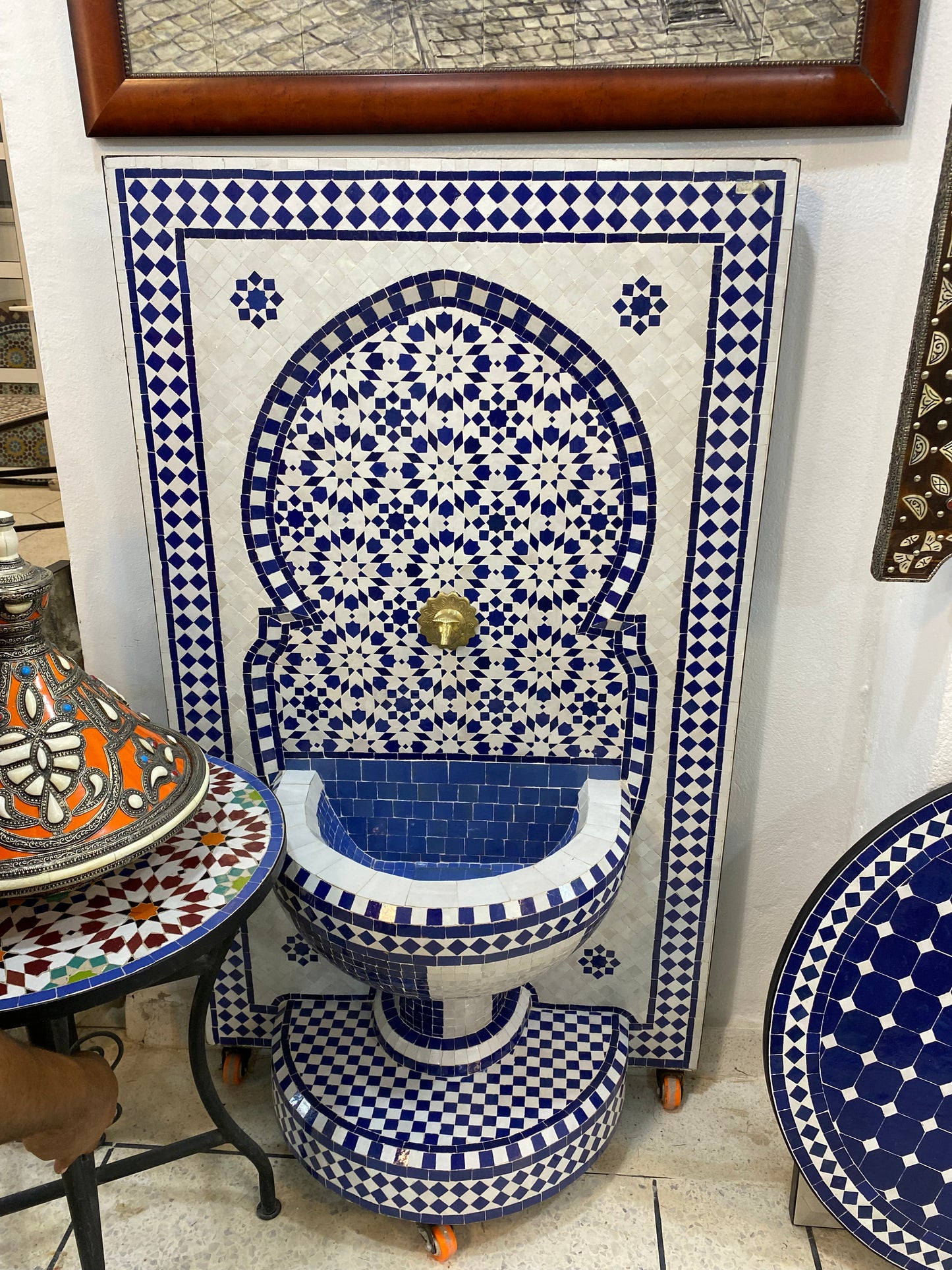 Handmade Moroccan Zellige Fountain – A Masterpiece of Timeless Elegance