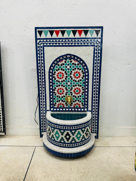 Handcrafted Moroccan Zellige Fountain – A Timeless Mosaic Beauty