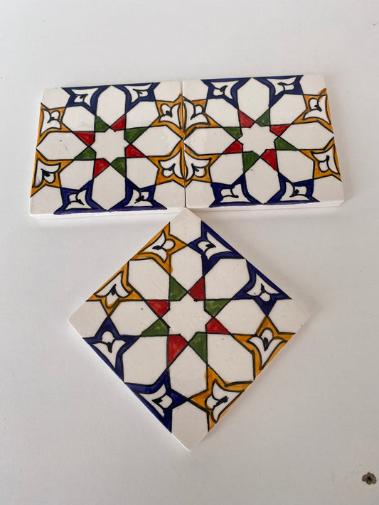 Moorish Star Mosaic Tile 4"x4"