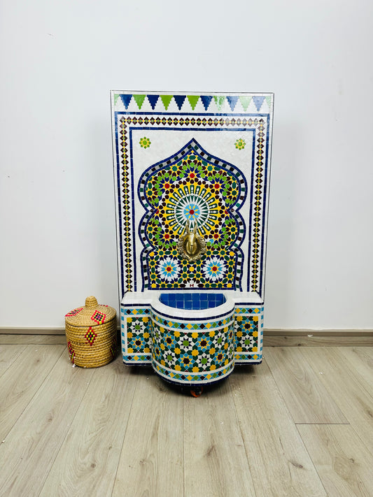 Elegant Moroccan Zellige Fountain – Timeless Beauty & Functionality
