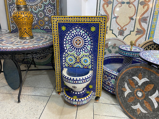 Handcrafted Moroccan Zellige Fountain – A Timeless Masterpiece