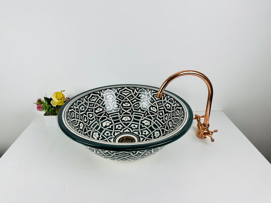 Black beauty : Handcrafted Ceramic Sink in Classic Black