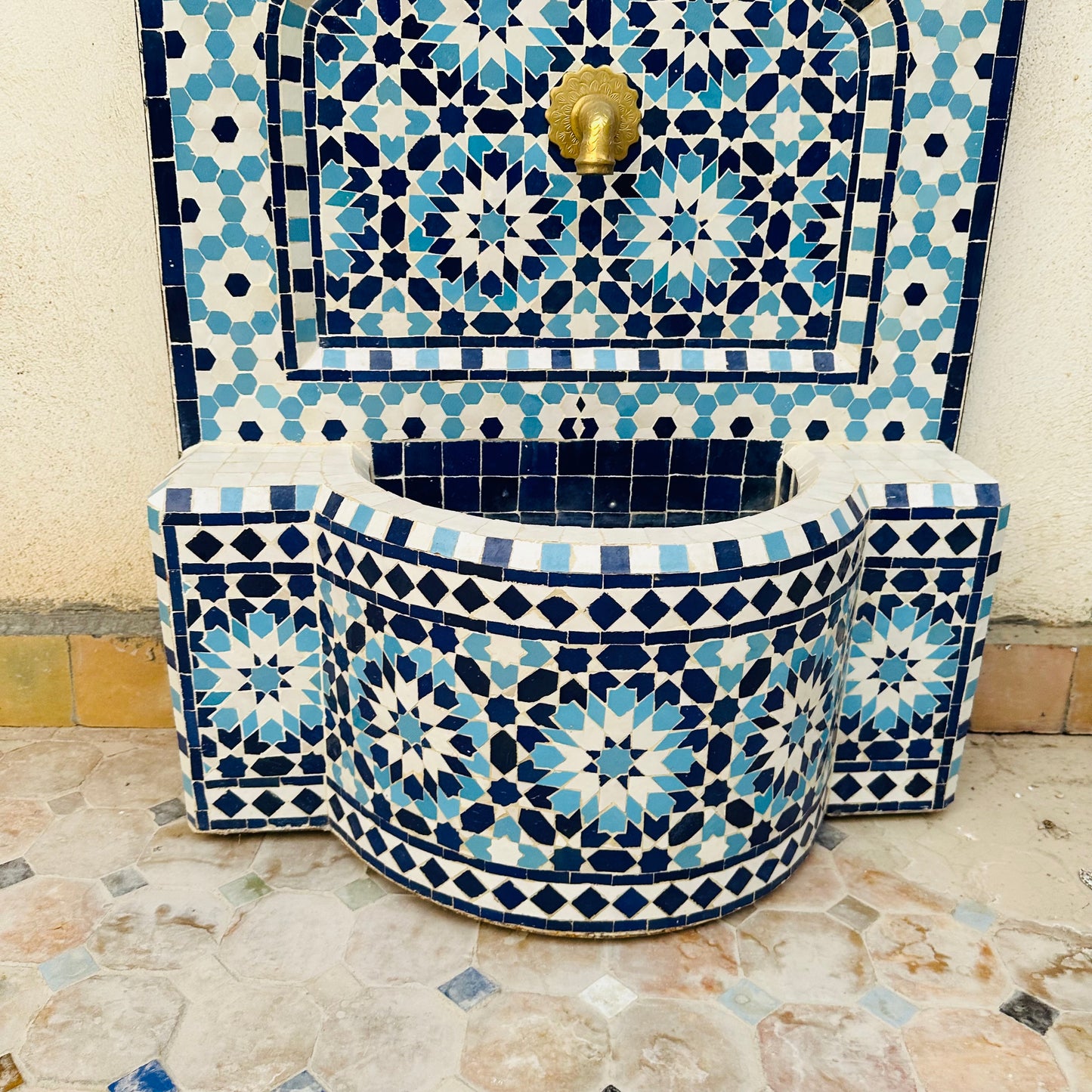 exquisite Moroccan Zellige fountain handcrafted