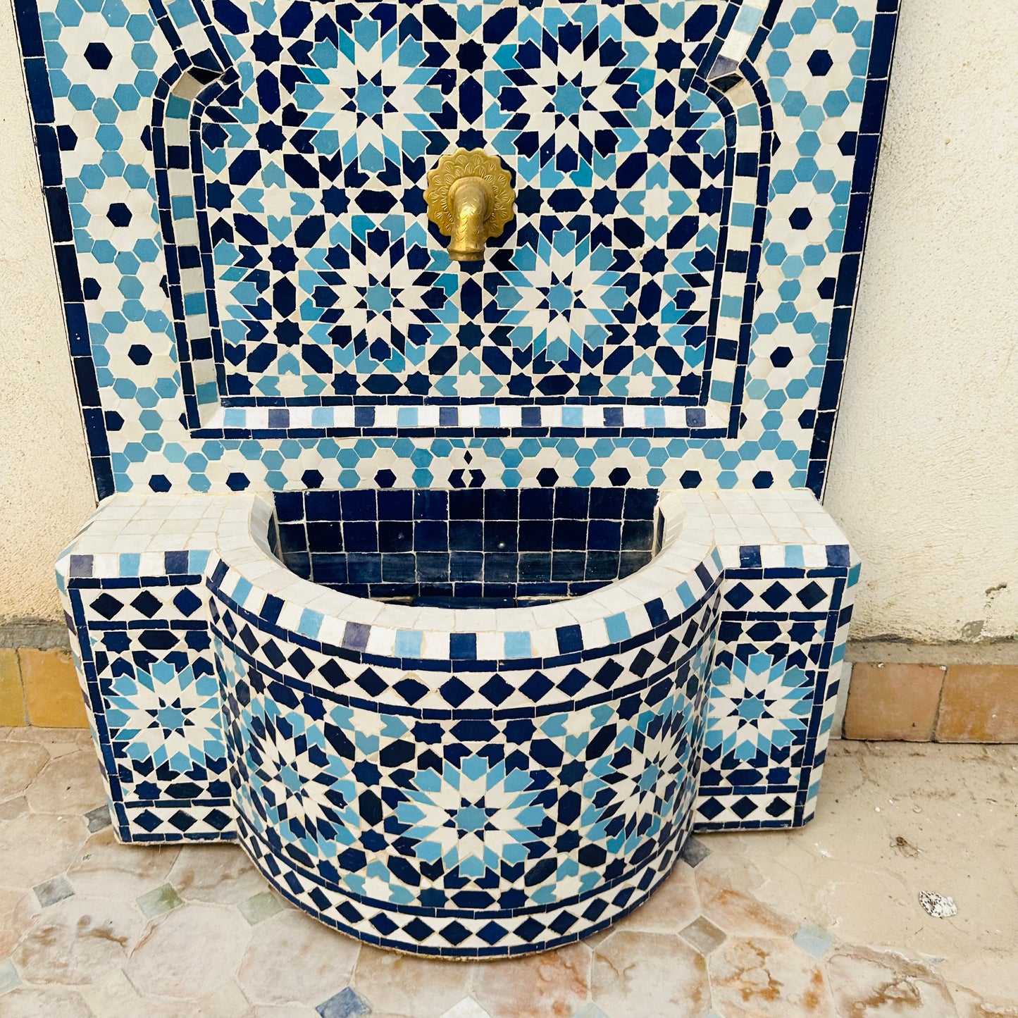 exquisite Moroccan Zellige fountain handcrafted