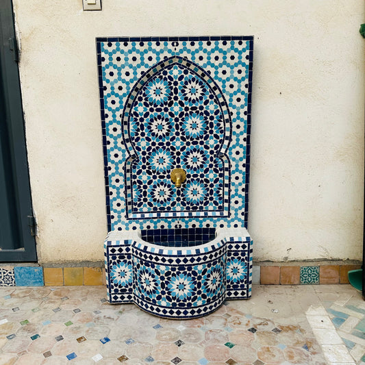 exquisite Moroccan Zellige fountain handcrafted