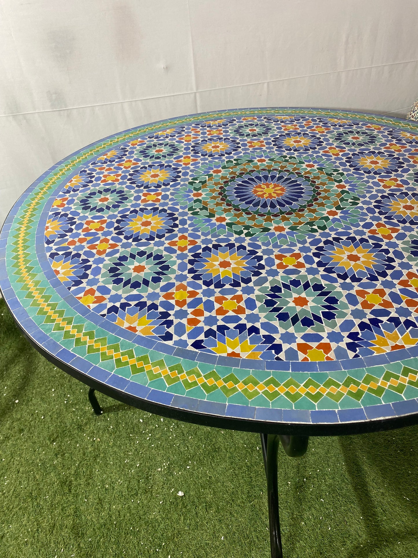 Moroccan Zellige Mosaic Table – Handcrafted Art for Home & Garden