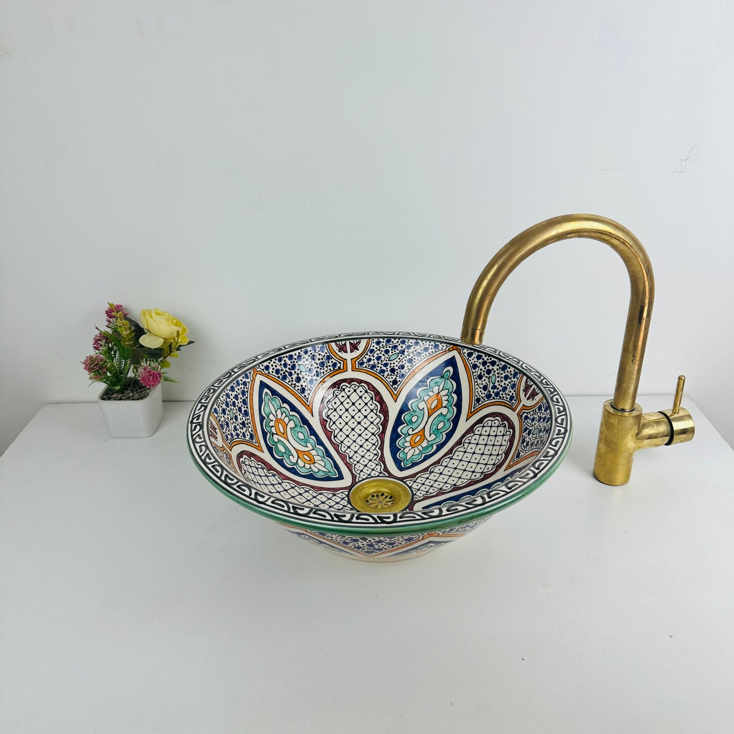 Versatile Harmony: Handcrafted Ceramic Sink with Diverse Shapes, Designs, and Colors