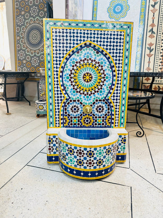 Handcrafted Moroccan Zellige Fountain