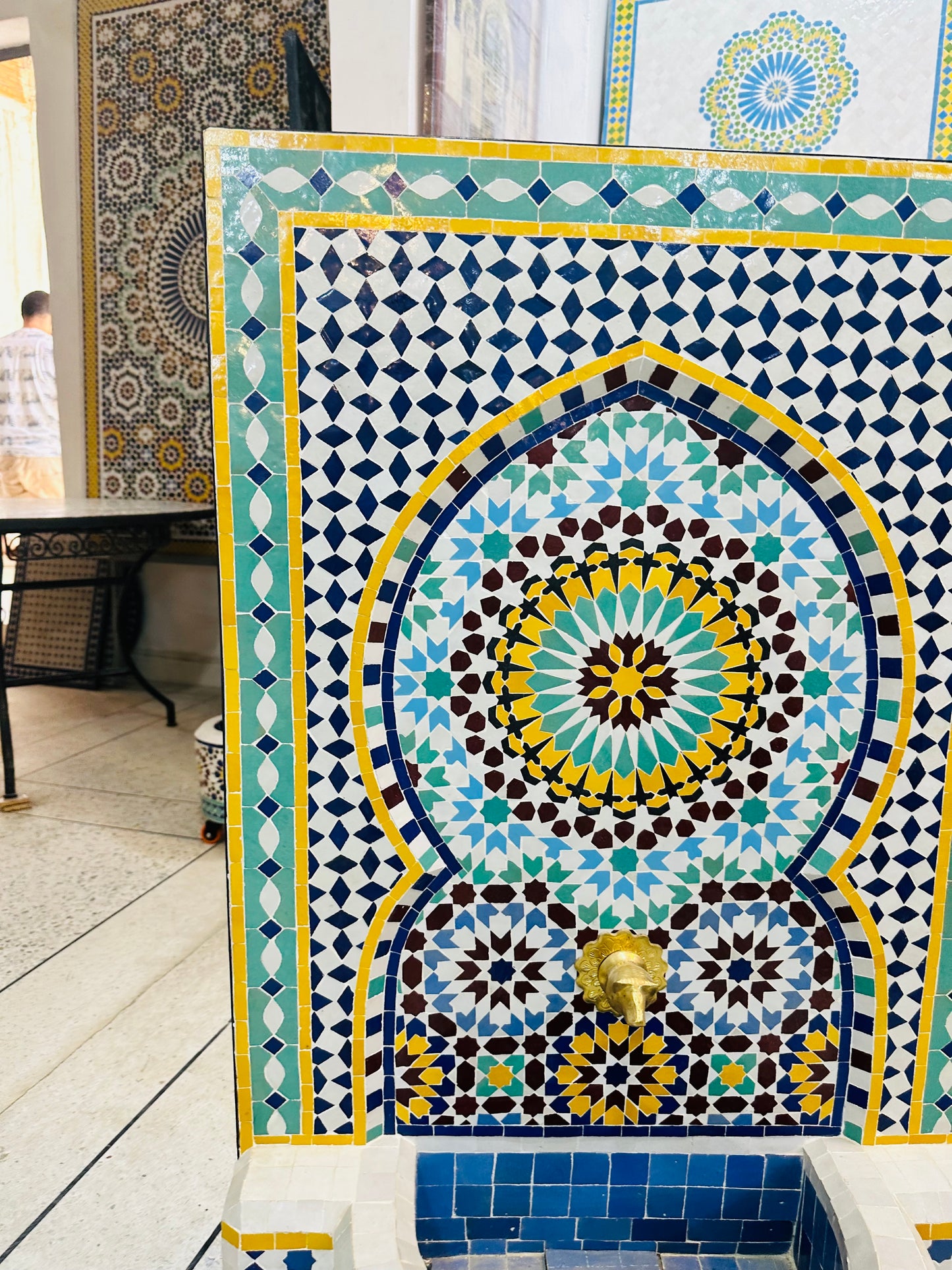 Handcrafted Moroccan Zellige Fountain