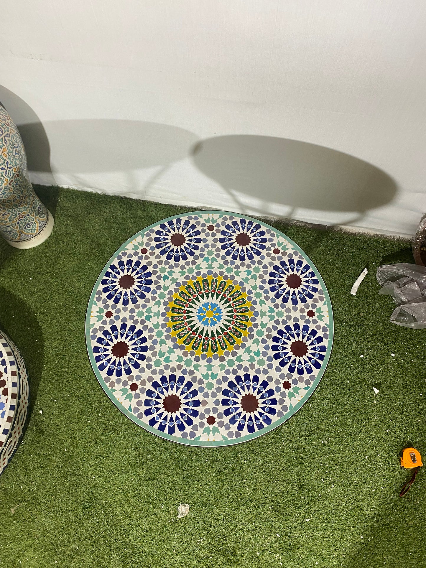 Traditional Moroccan Zellige Mosaic Table