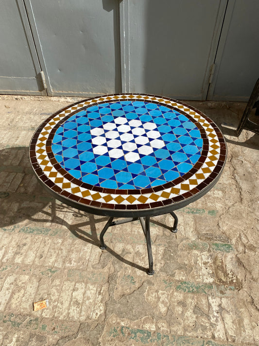 Azure Star Mosaic Table