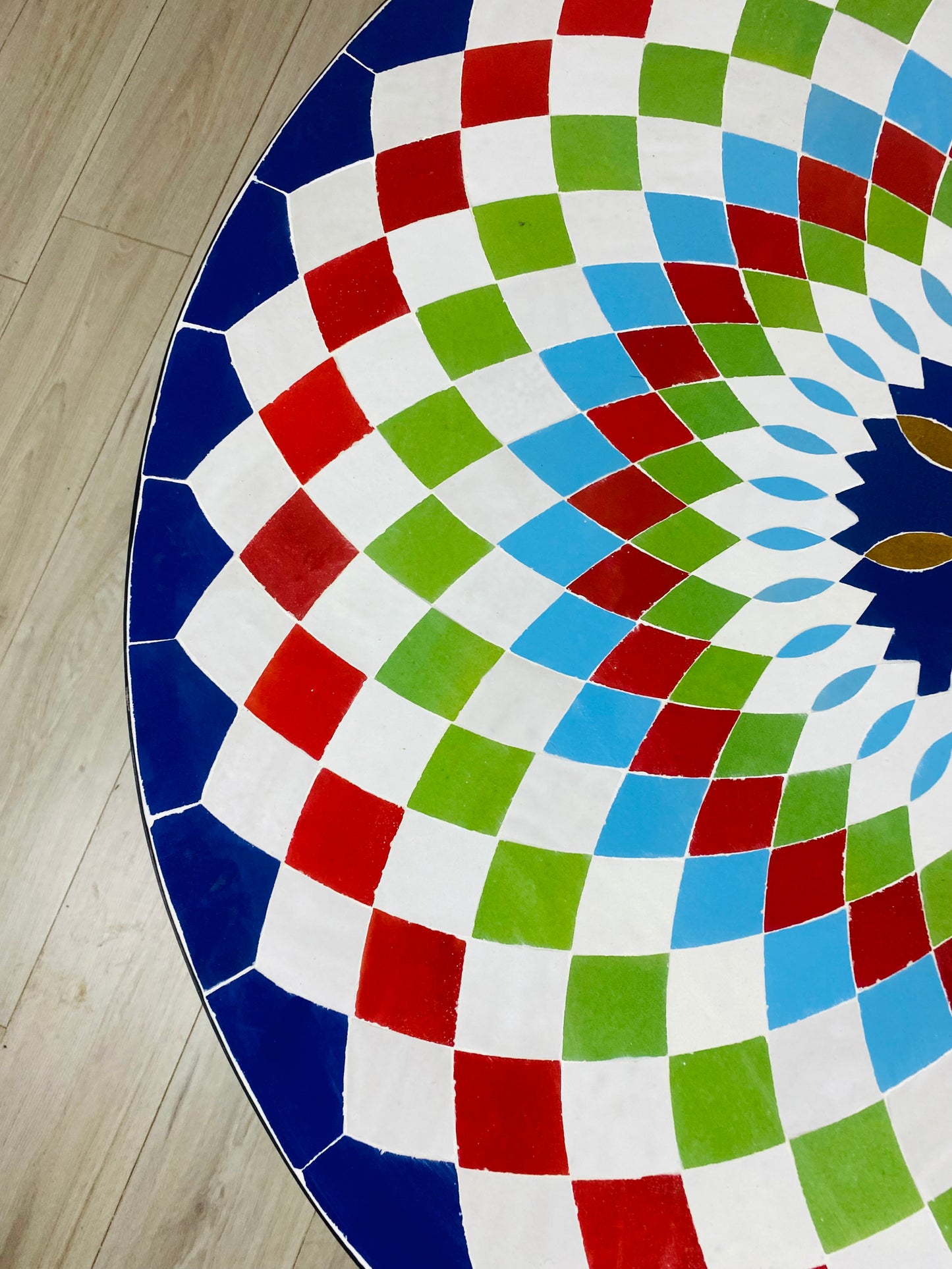 Rainbow Radiance Mosaic Table