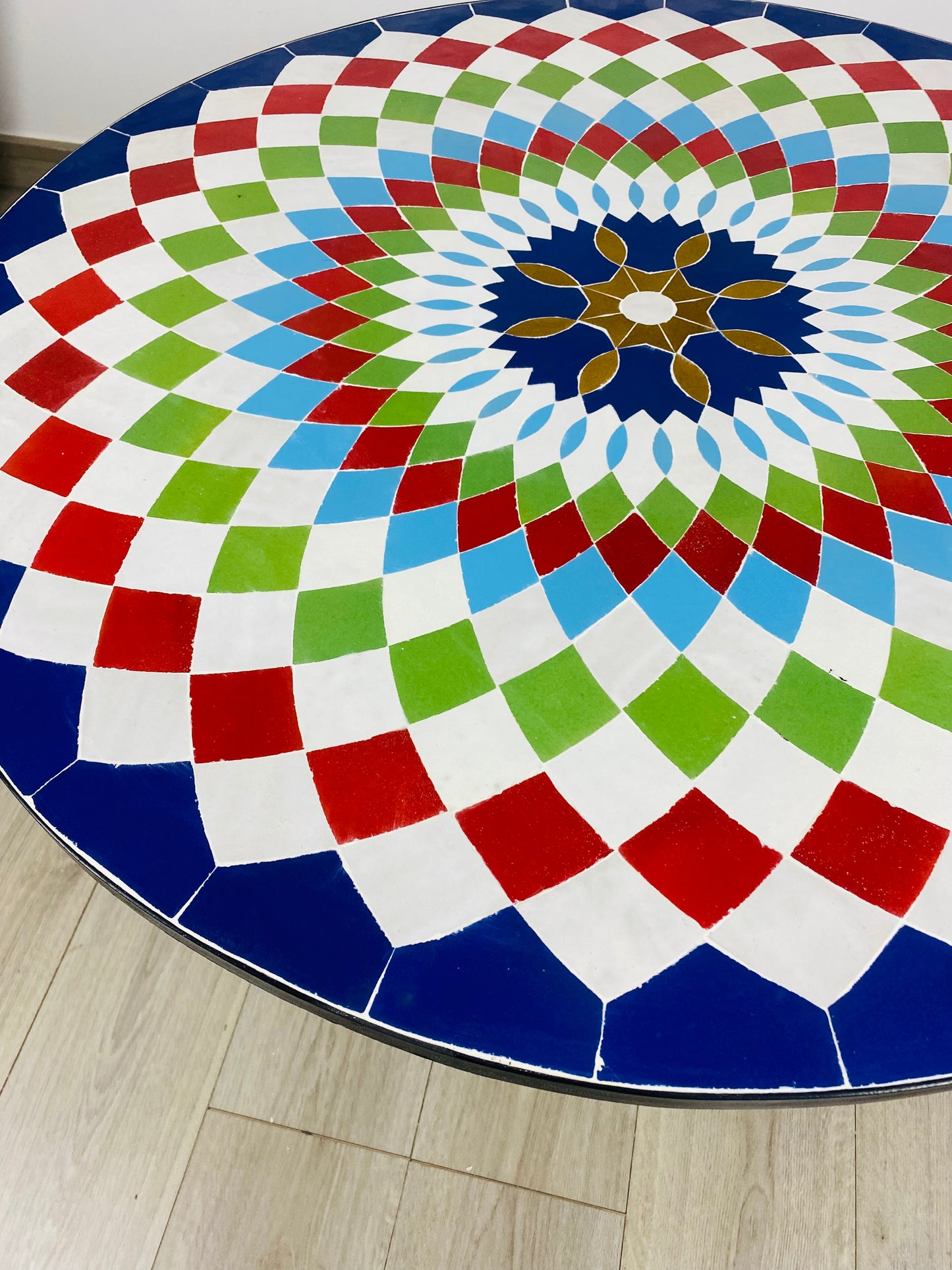Rainbow Radiance Mosaic Table
