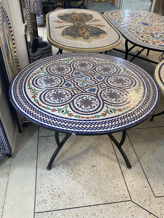 Traditional Moroccan Zellige Mosaic Table – Handcrafted Elegance